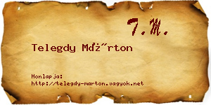 Telegdy Márton névjegykártya